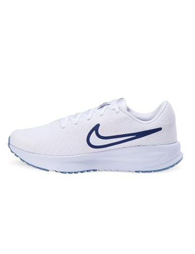 Nike Women's Run Defy Road Running Shoes, White/Blue Void-Football Grey-Work Blue, 9