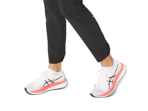 ASICS Women's Magic Speed 3 Running Shoes, 9.5, White/Black