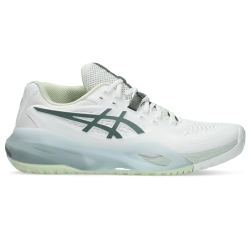 ASICS Women's Gel-Resolution X Tennis Shoes, 9, White/Monument Blue