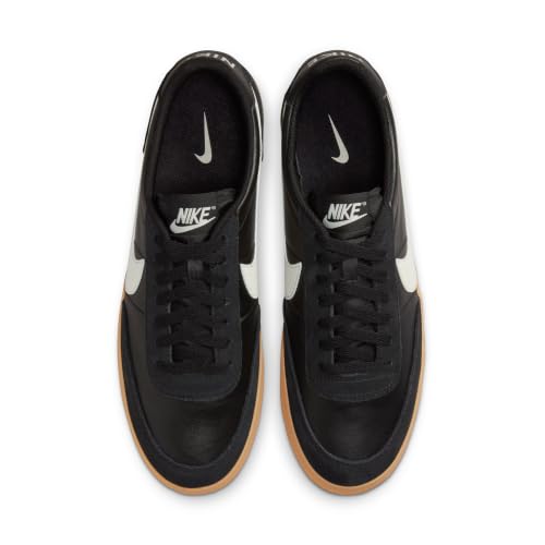 Nike Men's Killshot 2 Leather Sneakers, Black/Sail/Gum Yellow, 8 Medium US
