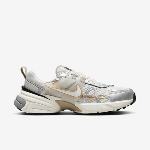 Nike V2K Run Women's Shoes (HJ7245-100, White/Khaki/Metallic Silver/White) Size 9.5
