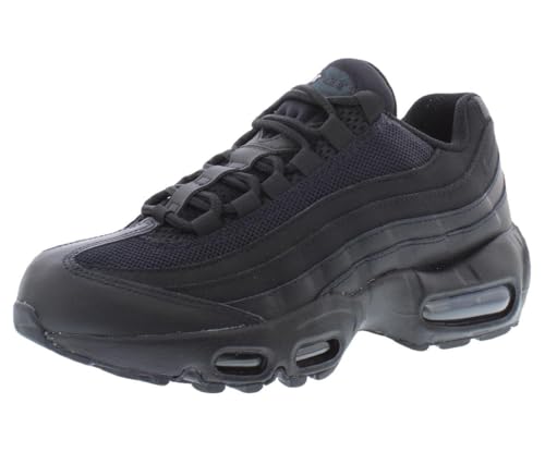 Nike Air Max 95 Grade School Running Shoes (Black/Black/Anthracite/Black) (II4053-001, Grey/White) Size 6.5