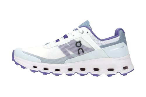 On Women's Cloudvista Sneakers, Frost/Mineral, White, Blue, 9 Medium US