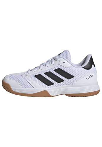 Adidas Unisex-Kids Ligra 8 Indoor Volleyball, White/Black/White, 1