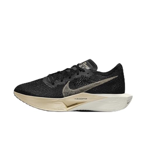 Nike Vaporfly 3 Men's Road Racing Shoes (DV4129-001, Black/Black/Oatmeal/Metallic Gold Grain) Size 8