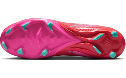 Nike Mercurial Vapor 16 Academy MG Low-Top Soccer Cleats (FQ8374-800, Ember Glow/Aurora Green) Size 10.5