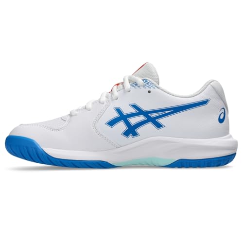 ASICS Kid's Gel-Dedicate 9 GS Tennis Shoes, 3.5, White/Directoire Blue