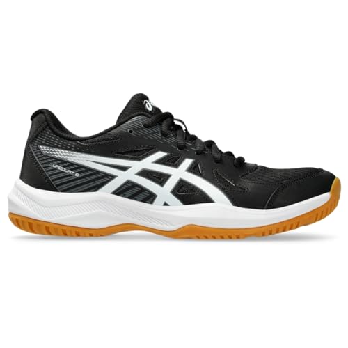 ASICS Women's Upcourt 6 Volleyball Shoes, 7, Black/White