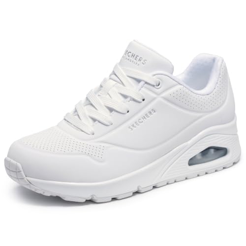 Skechers Women's Uno - Stand On Air Sneaker, White, 7.5