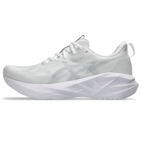 ASICS Men's NOVABLAST 5 Running Shoes, 12, White/Piedmont Grey