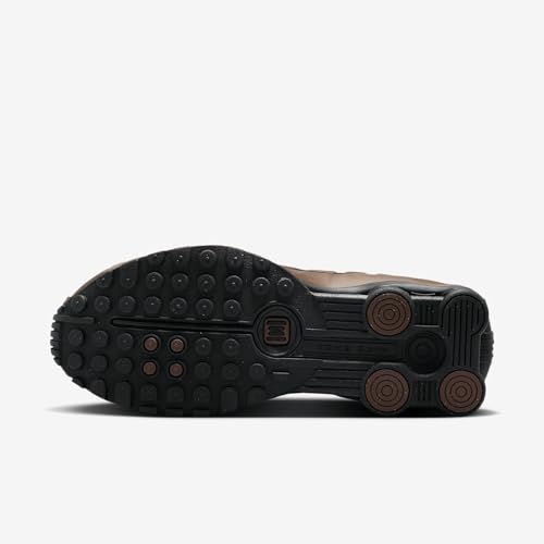 Nike Shox R4 Shoes (AR3565-007, Off Noir/Ironstone/Dark Smoke Grey) Size 6