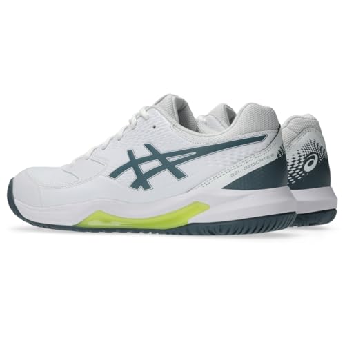ASICS Men's Gel-Dedicate 8 Tennis Shoes, 10, White/IRONCLAD