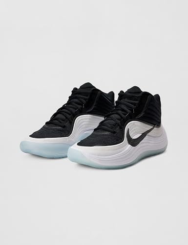 Nike Men's Precision 8 Mid Basketball Shoes, Black/Black-White-Ice Blue, 10.5