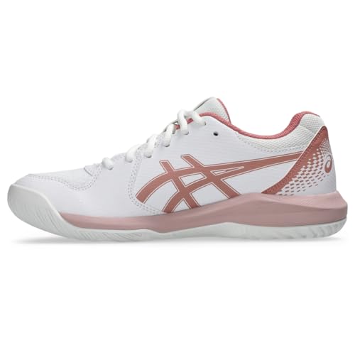 ASICS Women's Gel-Dedicate 8 Tennis Shoes, 9, White/Rose Rouge