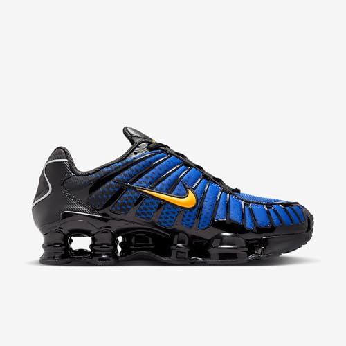 Nike Shox TL Men's Shoes (IB7670-001, Black/Metallic Silver/Lyon Blue/Varsity Maize) Size 10.5