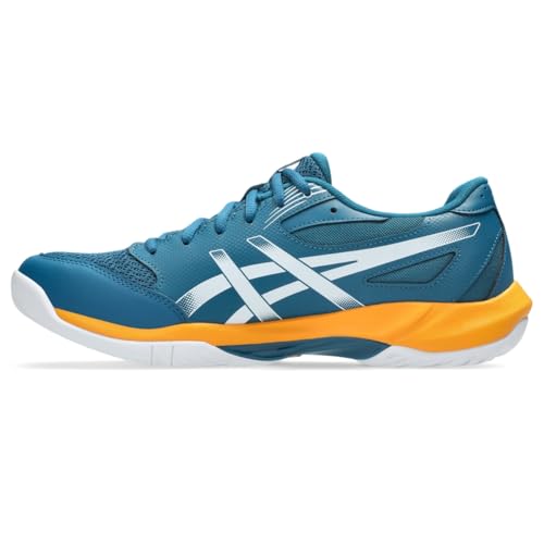 ASICS Men's Gel-Rocket 12 Volleyball Shoes, 10.5, Dark Teal/YAMABUKI