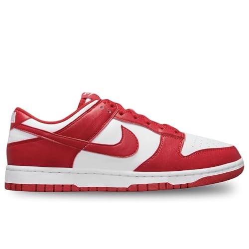 Nike Women's Dunk Low Next Nature Sneakers, White/University Red, 8.5 Medium US