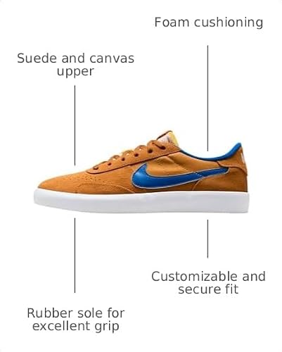 Nike SB Heritage Vulc Mens Trainers, Flax/Team Royal-Flax/White CD5010-200, Size 9.5 US