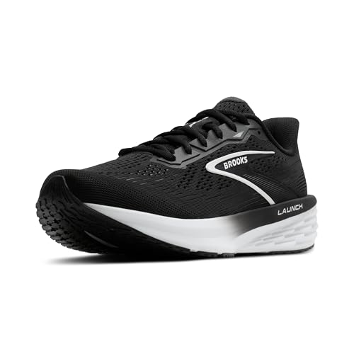 Brooks Men’s Launch 12 Neutral Running Shoe - Black/Grey/White - 11 Medium