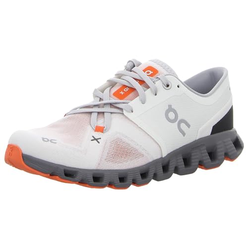 On Men's Cloud X 3 Sneakers, Ivory/Alloy, 8.5 Medium US
