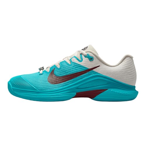 Nike Vapor 12 Premium Women's Hard Court Tennis Shoes (Dusty Cactus/Pale Ivory/Metallic Silver/Dark Team Red) Size 8