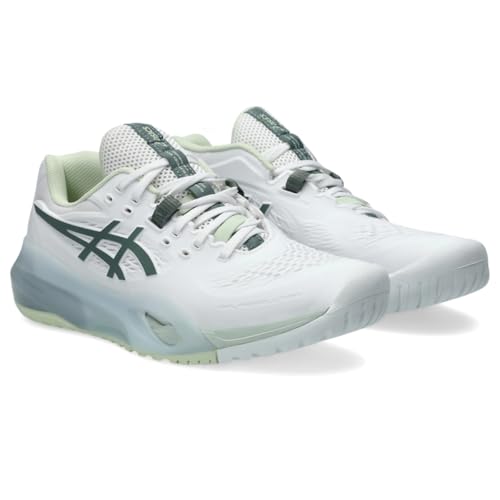 ASICS Women's Gel-Resolution X Tennis Shoes, 9, White/Monument Blue