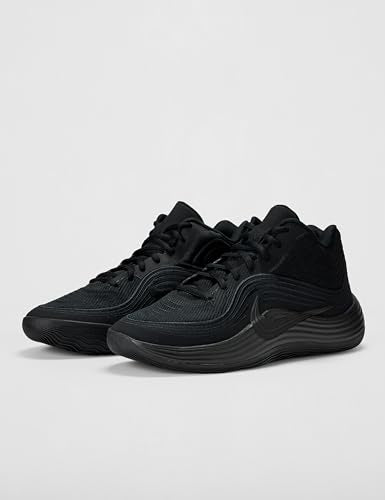 Nike Men's Precision 8 Mid Basketball Shoes, Black/Black-Black, 10