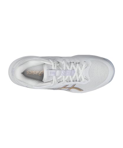 ASICS Women's Netburner Ballistic Ff Mt 4 Sneaker, White Champagne, 8 UK