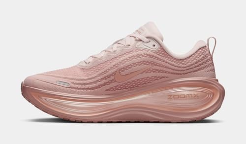 Women's Nike Vomero Plus Road Running Shoes in Particle Pink/mtlc Rose Gold-silt Red, Style HV8154-601