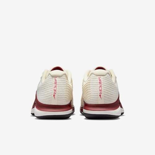 Nike Vapor 12 Women's Hard Court Tennis Shoes (Pale Ivory/Sail/Team Red/Rush Pink) Size 10