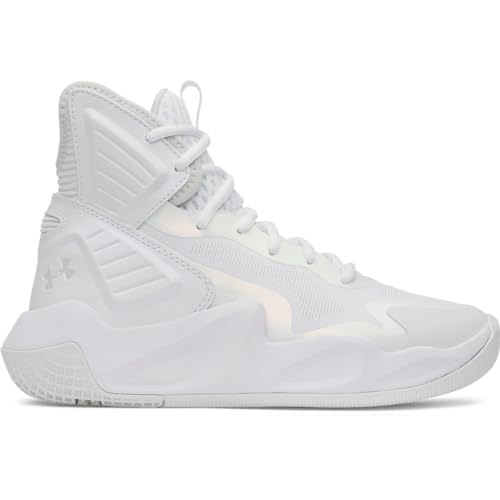 Under Armour Women's Highlight Ace 2 Volleyball Shoes, (100) White/White/Halo Gray, 8.5, US