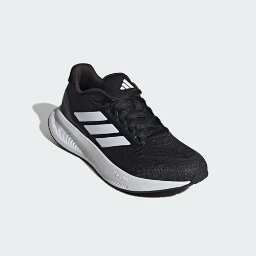 Adidas Women's Run Falcon 5, Black/White/Black, 8.5