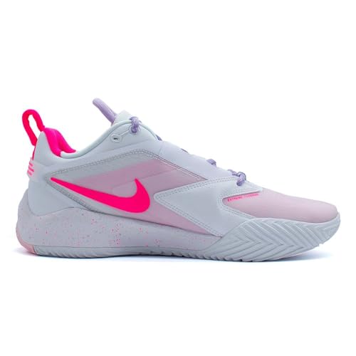 Nike HyperAce 3 SE Volleyball Shoes (HF3239-100, White/Mint Foam/Violet Mist/Hyper Pink) Size 8