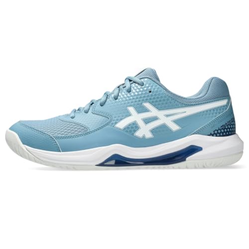 ASICS Men's Gel-Dedicate 8 Pickleball Shoes, 14, SABA Blue/White