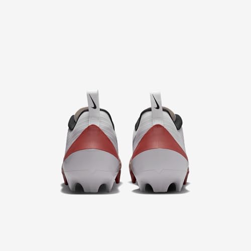 Nike Vapor Speed 3 Football Cleats (HM8849-102, White/Team Crimson/Metallic Silver/Black) Size 8.5