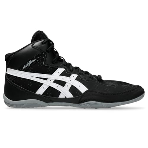 ASICS Men's Matflex 8 Wrestling Shoes, 8, Black/White