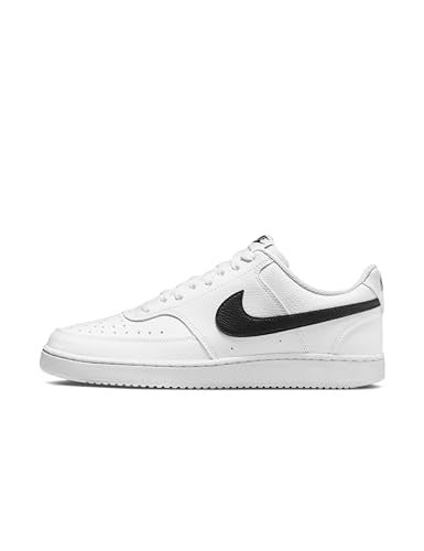 Nike Men's Court Vision Low Next Nature Shoes, White/Black-White, 11