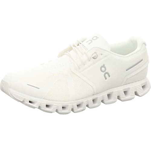 On Men's Cloud 5 Sneakers, All White, 10