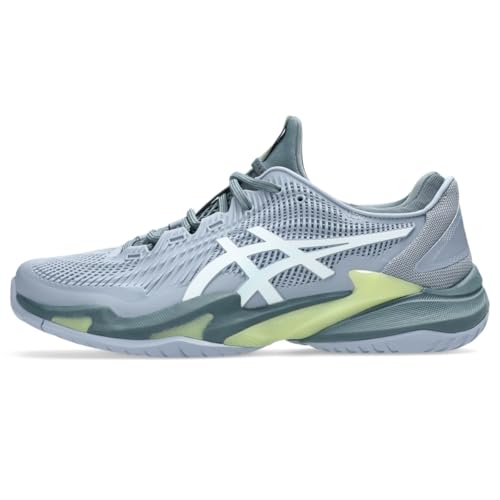 ASICS Men's Court FlyteFoam 3 Tennis Shoes, 7.5, Grey Blue/White