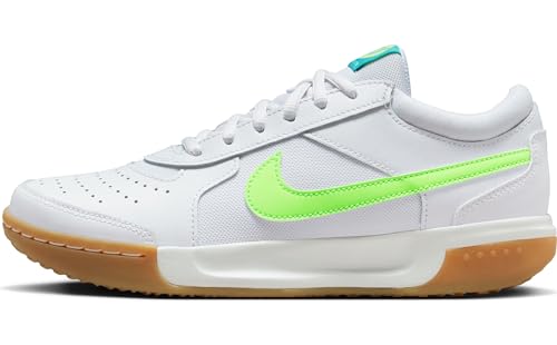 NIKE Women's Court Zoom Lite 3 Trainers, White Lime Blast Teal Nebula, 7 US