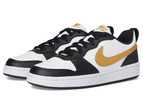 Nike Unisex Kids Court Borough Low Recraft (Big Kid) Black/Metallic Gold/Black/White 4.5 Big Kid Medium