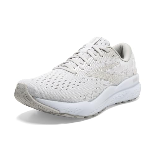Brooks Women’s Ghost 16 Neutral Running Shoe - White/White/Grey - 10.5 Medium