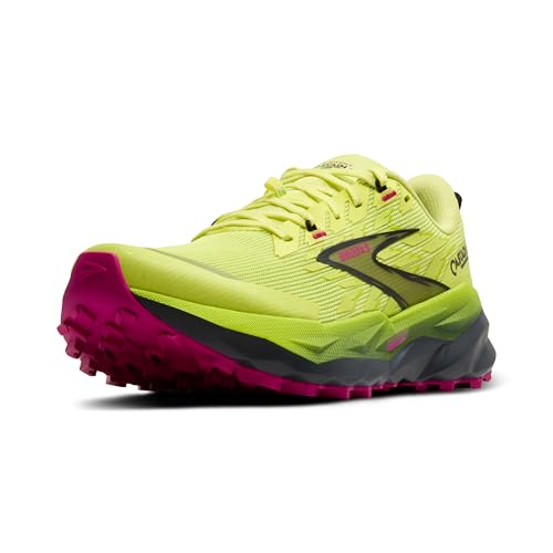 Brooks Women’s Cascadia 19 Mountain Trail Running Shoe - Sunny Lime/Black/Magenta - 5 Medium