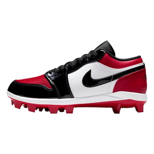 Jordan 1 Retro MCS Low Men's Baseball Cleats (Gym Red/White/Black) Size 10