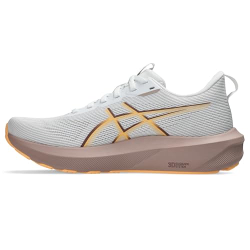 ASICS Women's GT-1000 14 Running Shoes, 8.5, White/Rubble RED