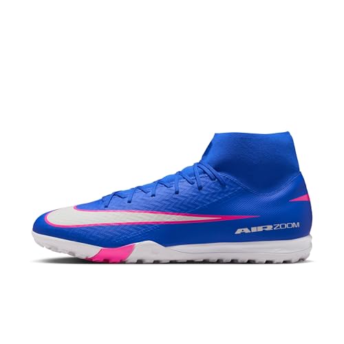 Nike Mercurial Superfly 10 Academy Turf High-Top Soccer Shoes (Racer Blue/White) Size 8.5