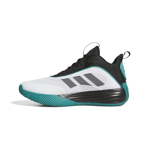 Adidas Men's Own The Game 3.0 Basketball, White/Black/Pure Teal, 9