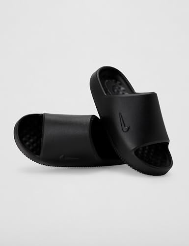 Nike Calm 2.0 Women's Slides, Black/Black-Black, 8