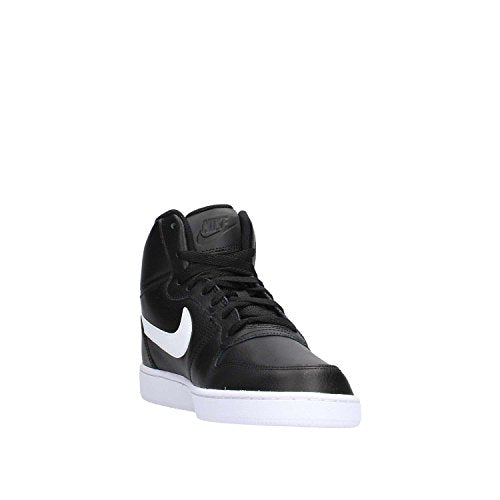 Nike Men's Ebernon Mid Casual Sneakers (11, Black/White)