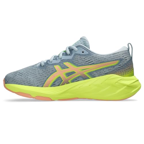 ASICS Kid's NOVABLAST 4 Grade School Running Shoes, 5, Cool Grey/Bright Sunstone